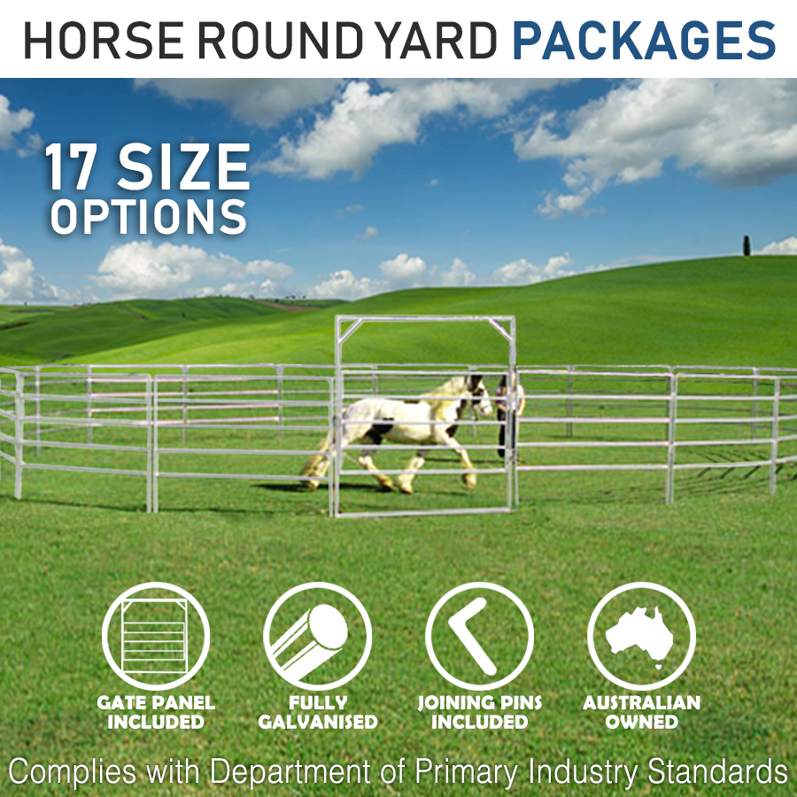 Horse Round Yard PACKAGE 17 Options Holding Farm Fence Steel Panel