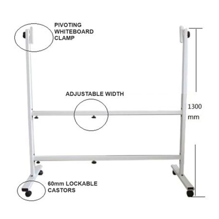 Mobile Universal Whiteboard Stand (fits 1200mmx900mm up to 1800mmx1200mm Boards)