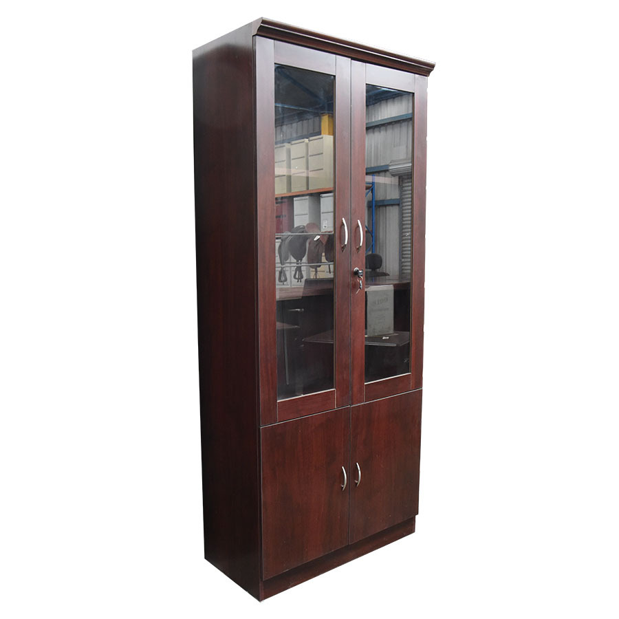 Glass Door Cabinet | 800mm Width | Timber Veneer