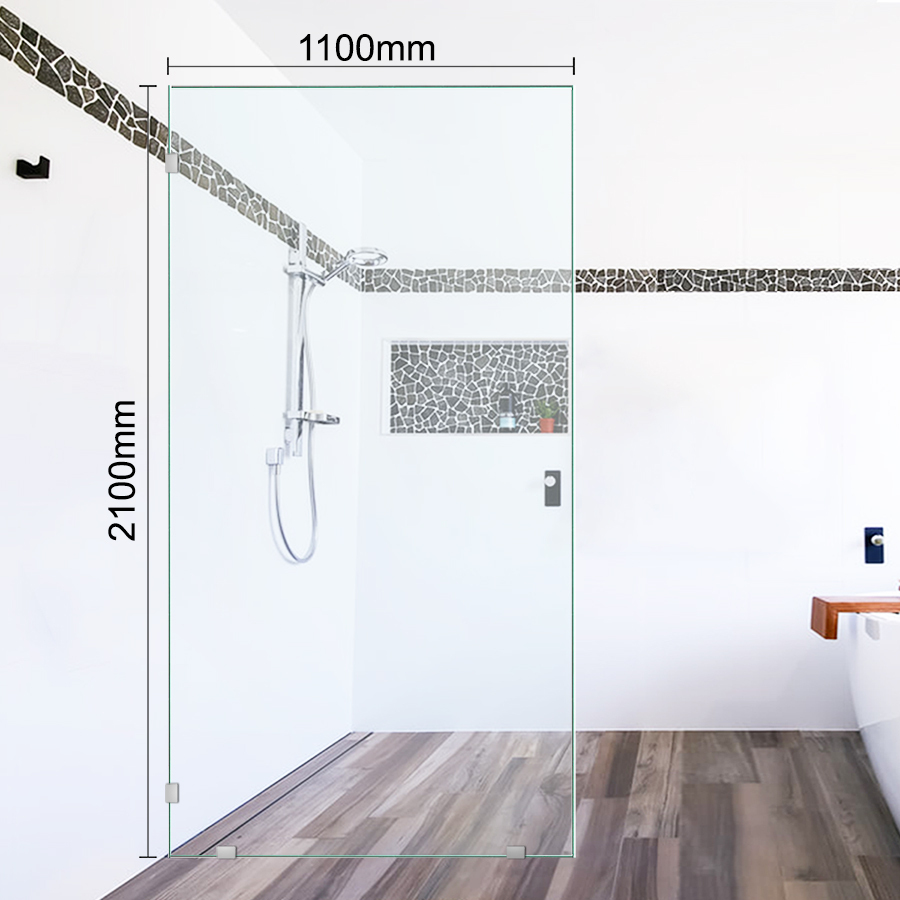 Shower Screen Standard Panel 1100mm x 2100mm 