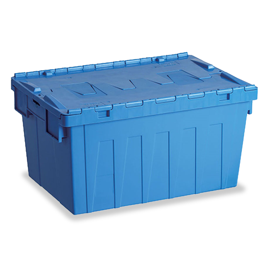 Attached Lid Container - 62 Litre - Stackable Plastic Storage