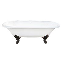 Rosenheim 1830mm Cast Iron Double End Bath Tub - Custom Bronze Claw Feet