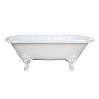 Rosenheim 1830mm Cast Iron Double End Bath Tub - Custom White Claw Feet