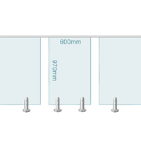 Glass Balustrade Panel - 600mm x 970mm