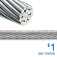 316 Stainless Steel Wire Rope | 3.2mm | 1x19 - Stainless Steel Balustrading