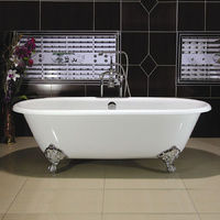 Cast Iron Claw Foot Bath - 1676mm Double Ended - WHITE
