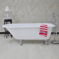 Cast Iron Claw Foot Bath - 1676mm Single Ended - WHITE