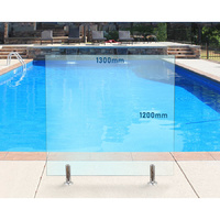 1300mm x 1200mm Glass Pool Fencing Panel