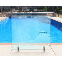 1400mm x 1200mm Glass Pool Fencing Panel