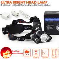 3 Torch Head Lamp | Ultra Bright with Red Beam