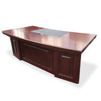 Executive Bow Front Desk | 2.38m | Timber Veneer