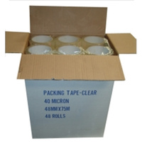 48pc Packing Tape - Clear - 40 Micron 48mm x 75m