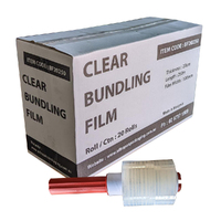 [20 pack] 250m Clear Bundling Film - 100mm Width - 20um Thickness