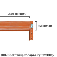 Pallet Racking Beam - 4200 x 140mm