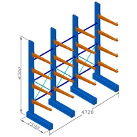 HD Cantilever Racking Unit - Single Sided - 4.5m High