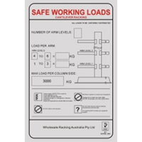 Cantilever Safe Working Load Sign (Suitable for Standard and Heavy Duty)