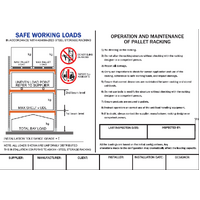 Pallet Racking SWL Sign