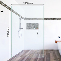 Shower Screen Standard Panel 1300mm x 2100mm