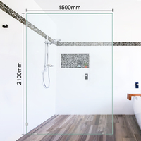 Shower Screen Standard Panel 1500mm x 2100mm 
