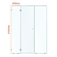 Shower Screen Hinge Panel 400mm x 2100mm 