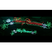 5.5m Merry Christmas LED Sign - Red or GREEN