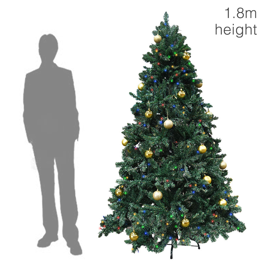 1.8m Christmas Tree - Pre Lit. Massive 1600 Tips and 400 LEDs