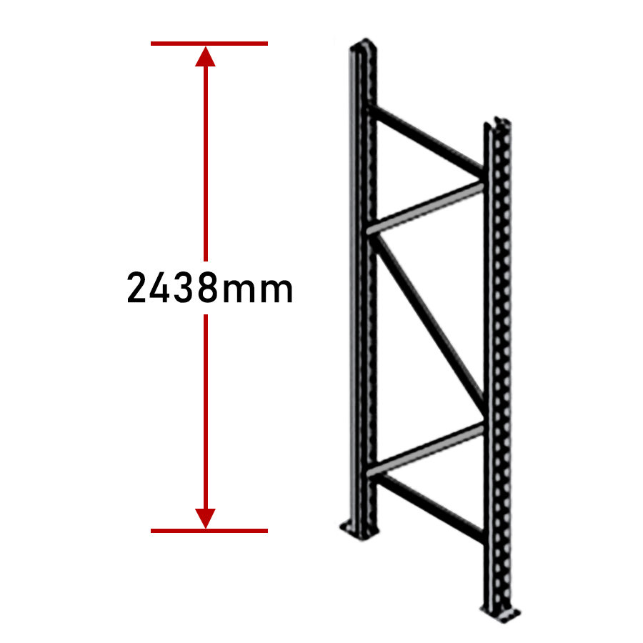Pallet Racking Frames - Zinc Plated Dexion Compatible Warehouse Shelving Upright - Picture 7 of 13