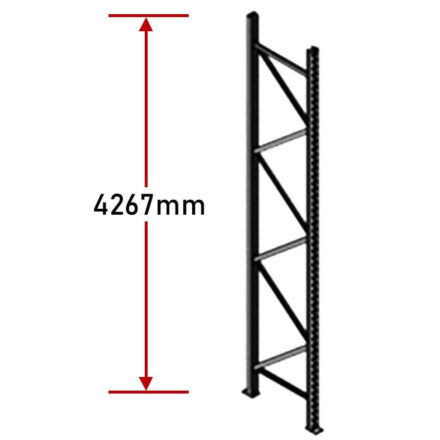 Pallet Racking Frames - Zinc Plated Dexion Compatible Warehouse Shelving Upright - Picture 10 of 13