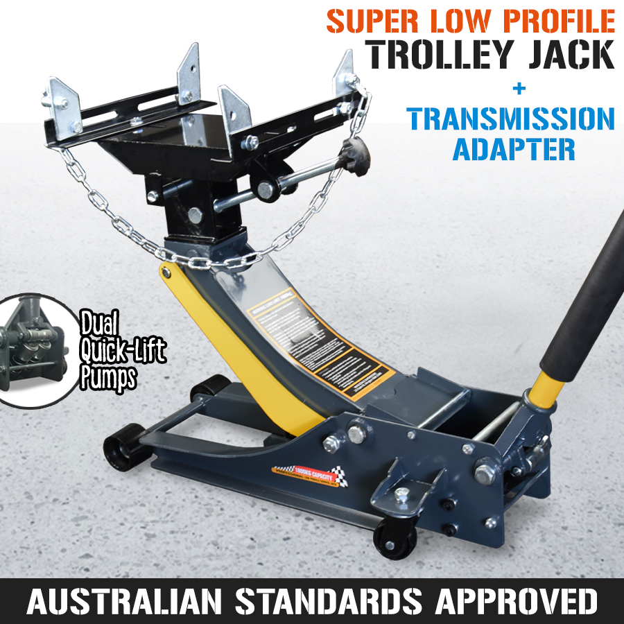Trolley Jack with Transmission Adapter Super Low Profile