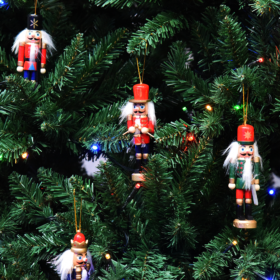 12.5cm Nutcracker Ornaments 6pc