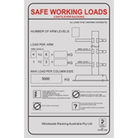 Standard Cantilever Safe Working Load Sign